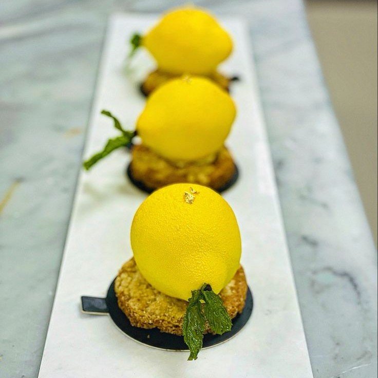 Citron trompe l'œil gâteau